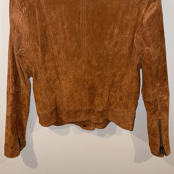 Blank NYC Cognac Suede Boho Moto Jacket - Women’s Size Medium - Picture 8 of 13